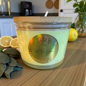 16oz Fresh Basil Lemon Soy Candle | Clean Citrus + Herbal Blend